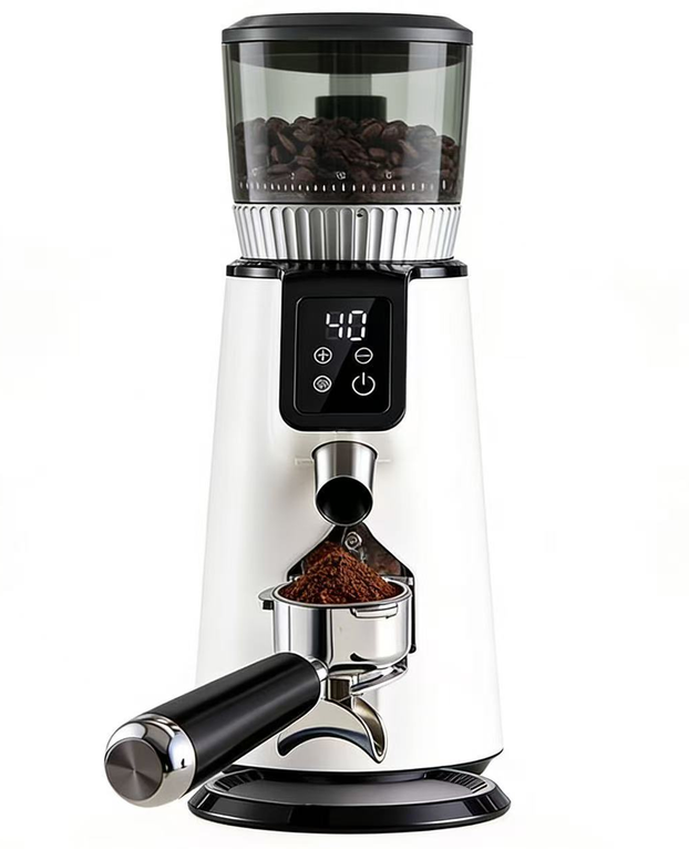 Electric Fully Automatic Coffee Bean Grinder for Household and Commercial Use with Italian Design